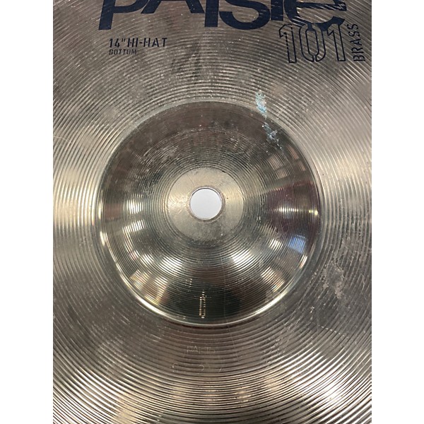 Used Paiste 14in 101 BRASS HI HAT PAIR Cymbal