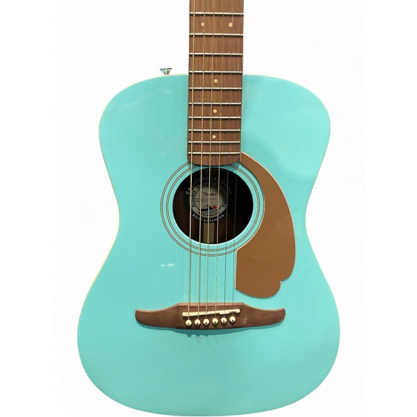 Used Fender MALIBU PLAYER Daphne Blue Acoustic Electric Guitar
