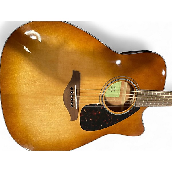 Used Yamaha FGX800C 2 Color Sunburst Acoustic Electric Guitar