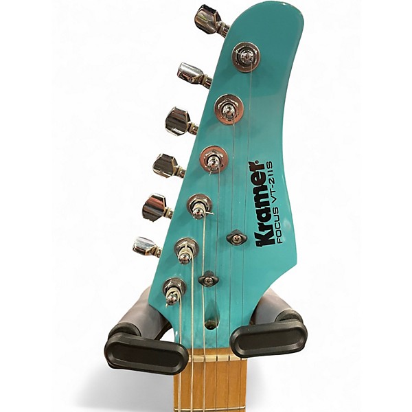 Used 2021 Kramer Focus VT-211s teal Solid Body Electric Guitar
