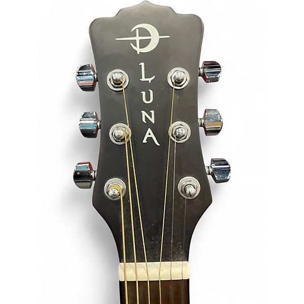 Used Luna Safari Tattoo 3/4 Size Mahogany Acoustic Guitar
