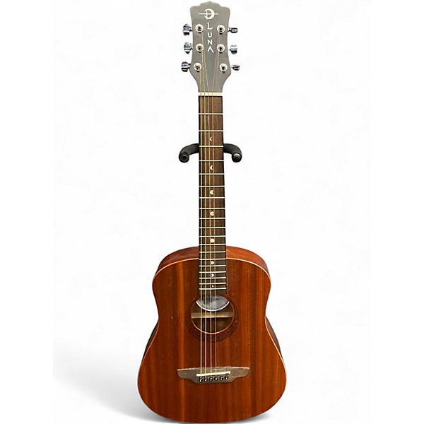 Used Luna Safari Tattoo 3/4 Size Mahogany Acoustic Guitar