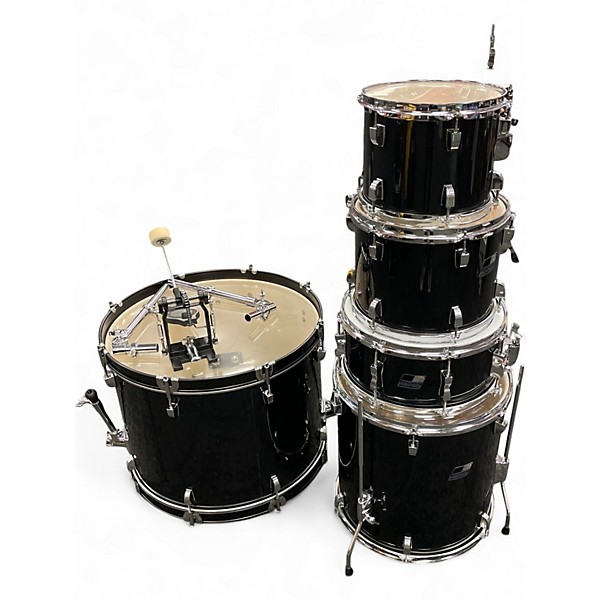 Used Ludwig 5 Piece Backbeat Black Drum Kit