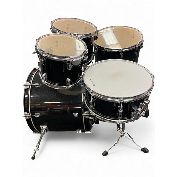 Used Ludwig 5 Piece Backbeat Black Drum Kit
