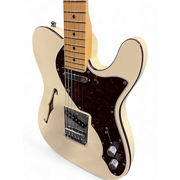 Used Fender American Deluxe Telecaster Thinline Olympic White Hollow Body Electric Guitar