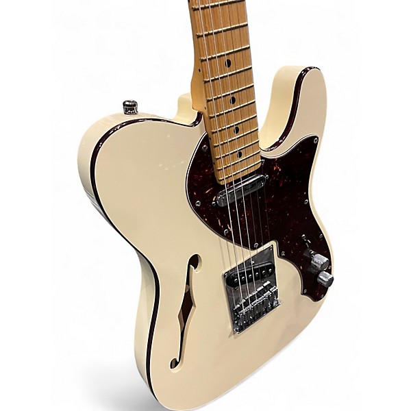 Used Fender American Deluxe Telecaster Thinline Olympic White Hollow Body Electric Guitar