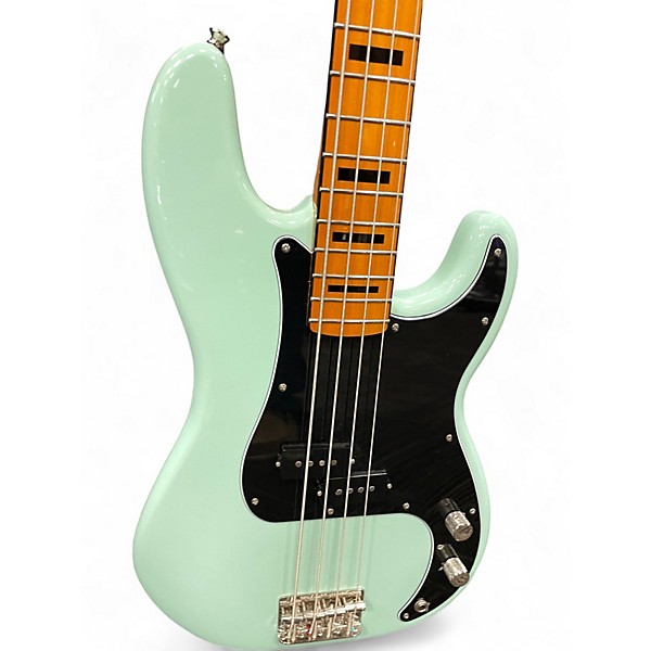 Used Squier Vintage Modified 70S Precision Bass Seafoam Green Electric Bass Guitar