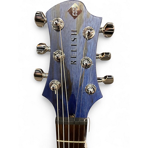 Used Relish Guitars Mary one Blue African Marble Solid Body Electric Guitar