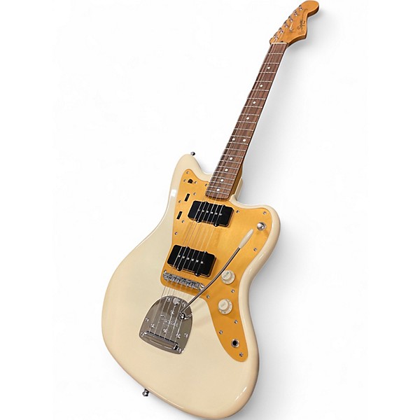 Used Squier J Mascis Jazzmaster Vintage White Solid Body Electric Guitar