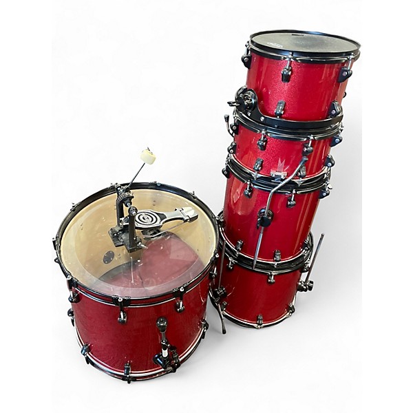 Used ddrum 5 Piece Journeyman Player Metallic Red Drum Kit
