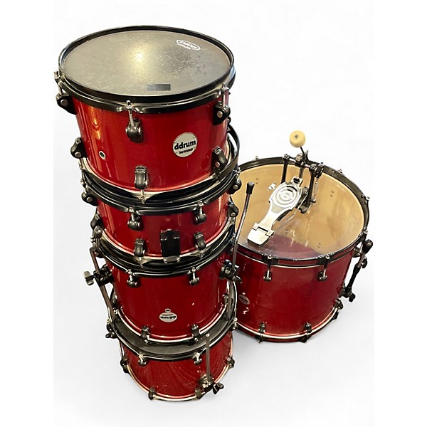 Used ddrum 5 Piece Journeyman Player Metallic Red Drum Kit