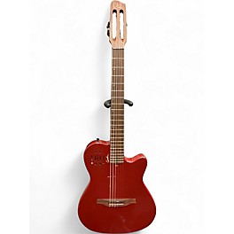 Used Godin Multiac mundial Aztec red Classical Acoustic Electric Guitar