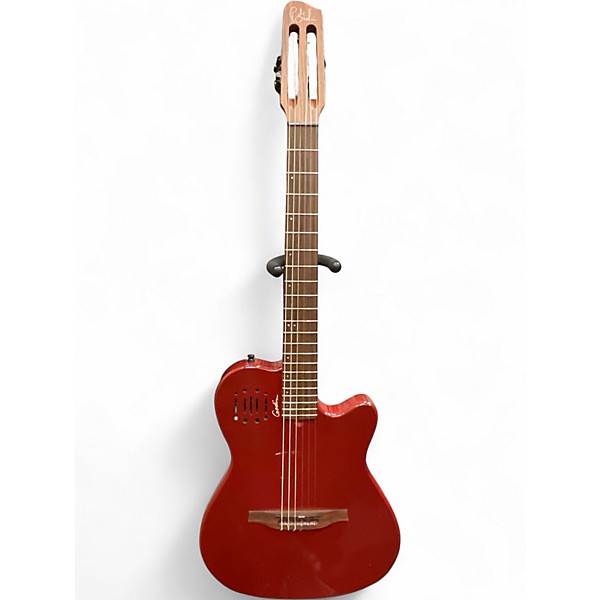 Used Godin Multiac mundial Aztec red Classical Acoustic Electric Guitar