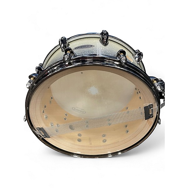 Used 2020s Orange County Drum & Percussion 14in MAPLE 25 PLY VENTED SNARE Silver Sparkle Drum