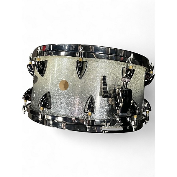 Used 2020s Orange County Drum & Percussion 14in MAPLE 25 PLY VENTED SNARE Silver Sparkle Drum