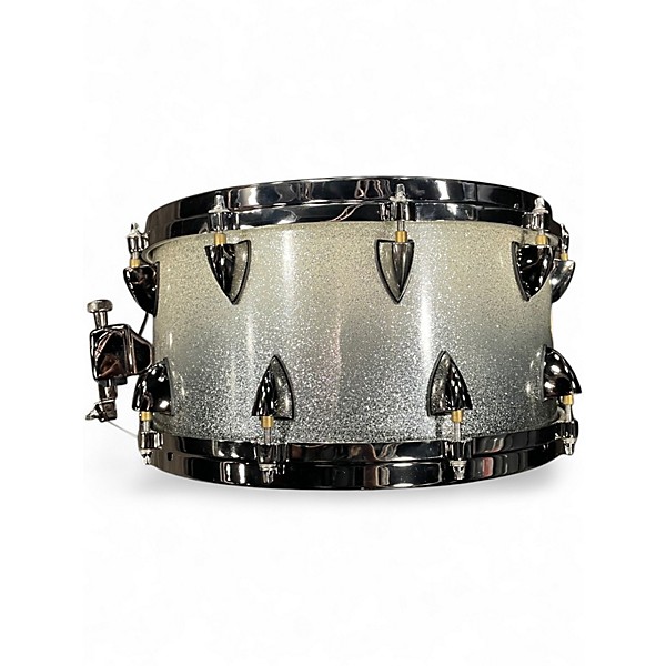 Used 2020s Orange County Drum & Percussion 14in MAPLE 25 PLY VENTED SNARE Silver Sparkle Drum
