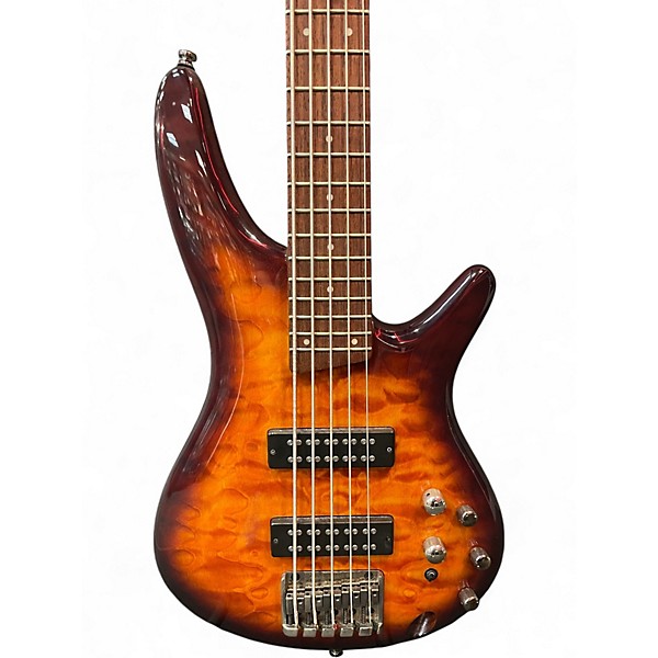 Used Ibanez SR405EQM Sunburst Electric Bass Guitar