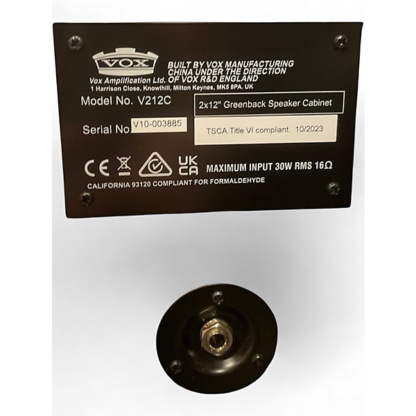 Used VOX V212C Guitar Cabinet