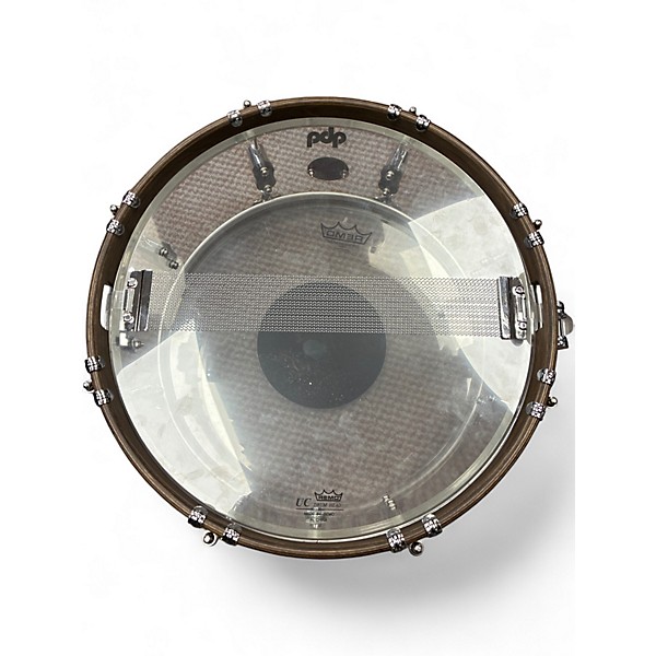Used PDP by DW 14in 25th Anniversary Snare Drum Clear Drum