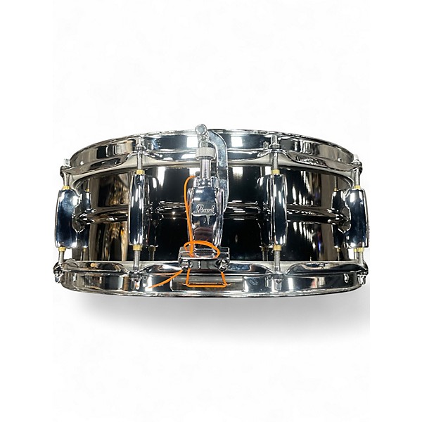 Used Pearl 5X14 Pearl Sensitone Seamless Heritage Alloy Snare Black Brass Drum