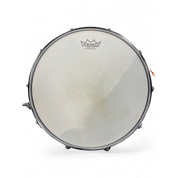 Used Pearl 5X14 Pearl Sensitone Seamless Heritage Alloy Snare Black Brass Drum