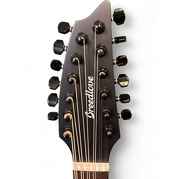 Used Breedlove Discovery S Concert Cutaway Satin Black 12 String Acoustic Electric Guitar