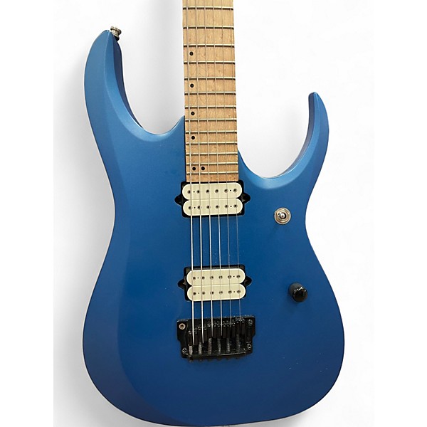 Used 2010s Ibanez RGDIR6M Laser Blue Matte Solid Body Electric Guitar