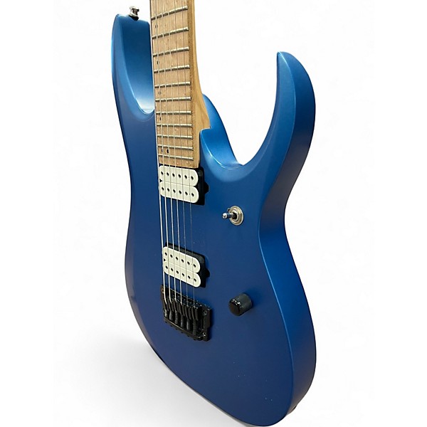 Used 2010s Ibanez RGDIR6M Laser Blue Matte Solid Body Electric Guitar