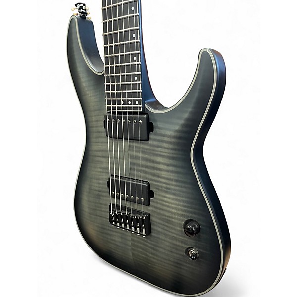 Used 2010s Schecter Guitar Research KM-7 Trans Black Burst Solid Body Electric Guitar