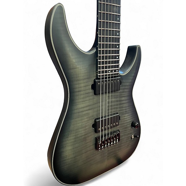 Used 2010s Schecter Guitar Research KM-7 Trans Black Burst Solid Body Electric Guitar