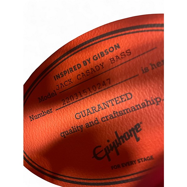 Used Epiphone Jack Casady Signature Sparkling Burgundy Electric Bass Guitar