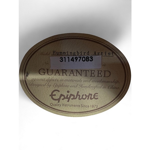 Used Epiphone Hummingbird Artist Tobacco Burst Acoustic Guitar