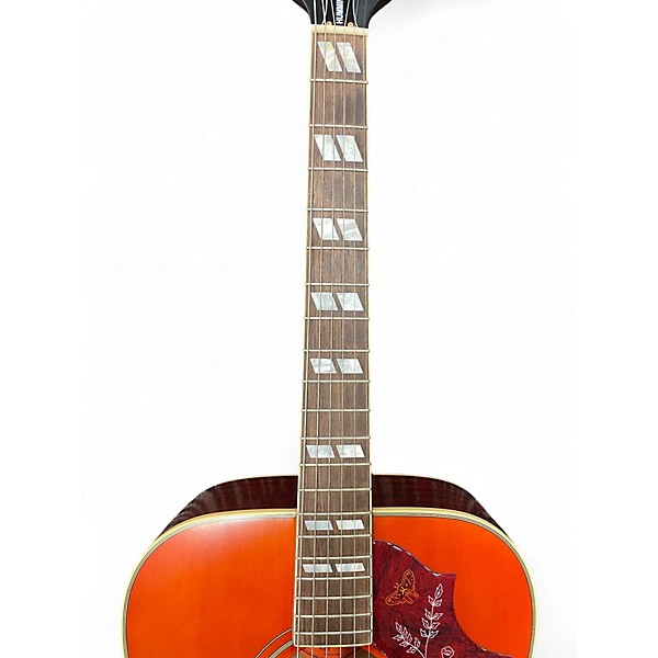 Used 2024 Epiphone INSPIRED BY GIBSON Hummingbird 2 Tone Sunburst Acoustic Electric Guitar