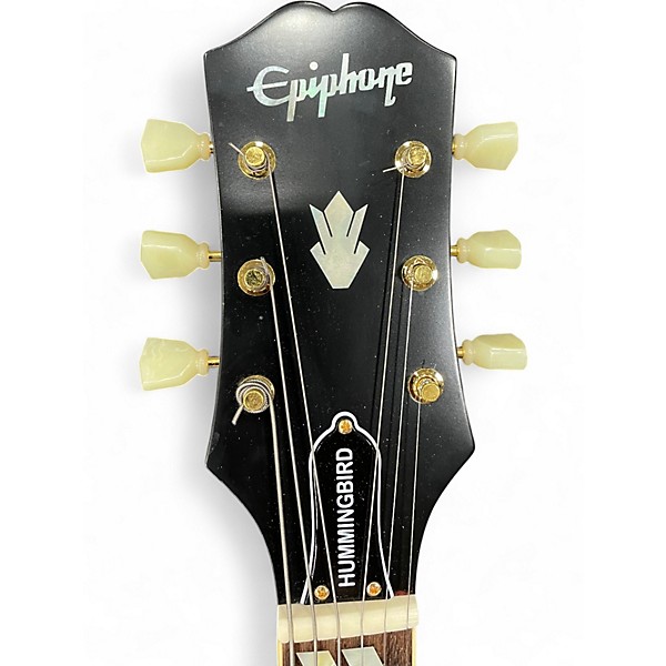 Used 2024 Epiphone INSPIRED BY GIBSON Hummingbird 2 Tone Sunburst Acoustic Electric Guitar