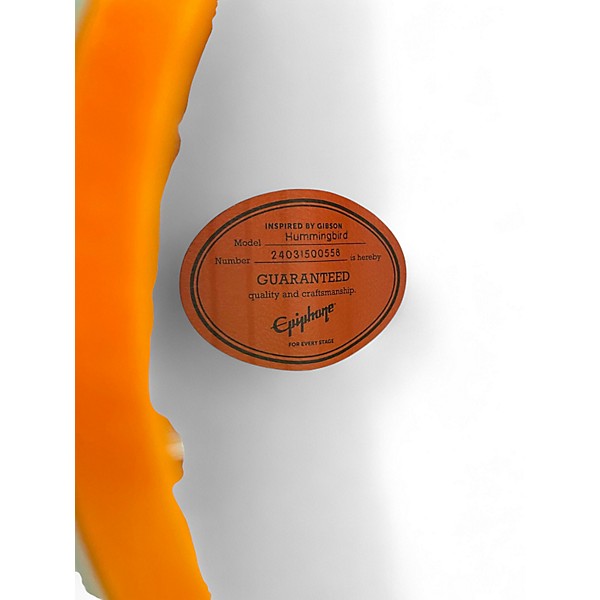 Used 2024 Epiphone INSPIRED BY GIBSON Hummingbird 2 Tone Sunburst Acoustic Electric Guitar