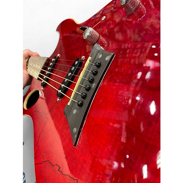 Used Michael Kelly Hybrid 60 Port Red Acoustic Electric Guitar