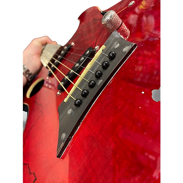 Used Michael Kelly Hybrid 60 Port Red Acoustic Electric Guitar