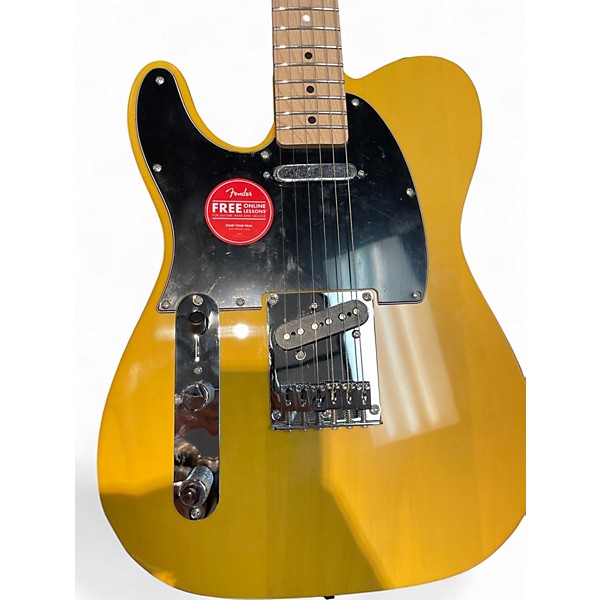 Used Squier LEFT HANDED TELECASTER Butterscotch Blonde Solid Body Electric Guitar