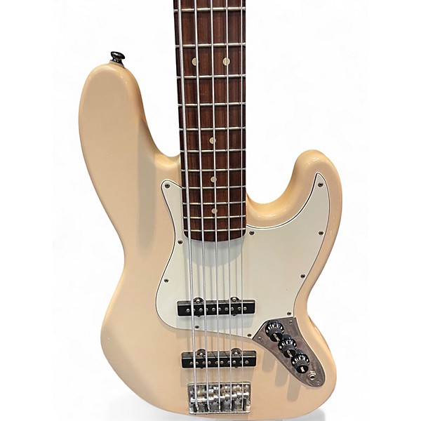 Used Fender Standard Jazz Bass V 5 String Olympic White Electric Bass Guitar