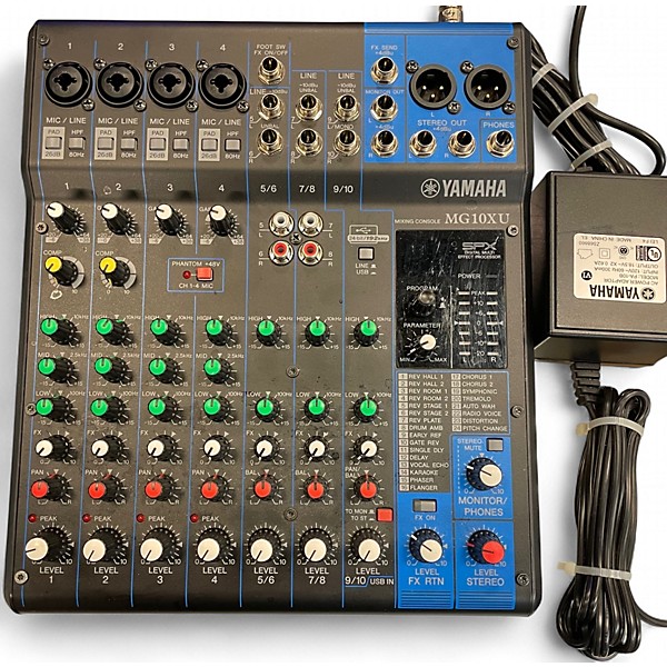 Used Yamaha MG10XU 10 Channel Mixer with Effects Unpowered Mixer