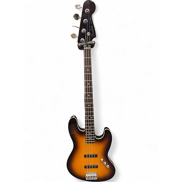 Used Fender Aerodyne Jazz Bass Sunburst Electric Bass Guitar