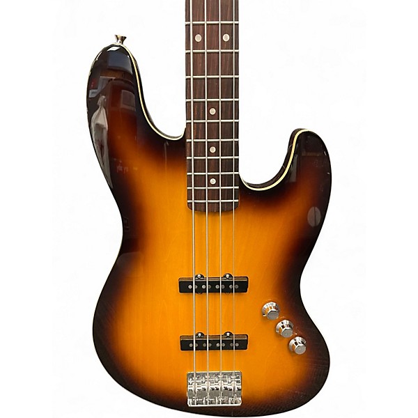 Used Fender Aerodyne Jazz Bass Sunburst Electric Bass Guitar