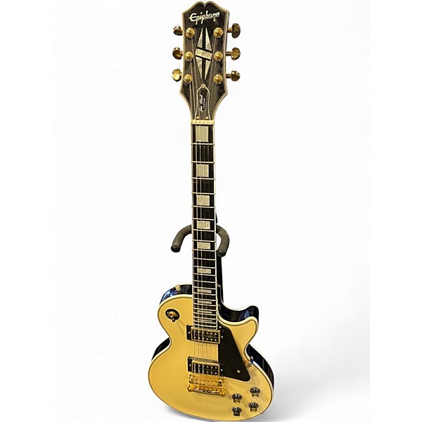 Used Epiphone Les Paul Custom Antique Ivory Solid Body Electric Guitar