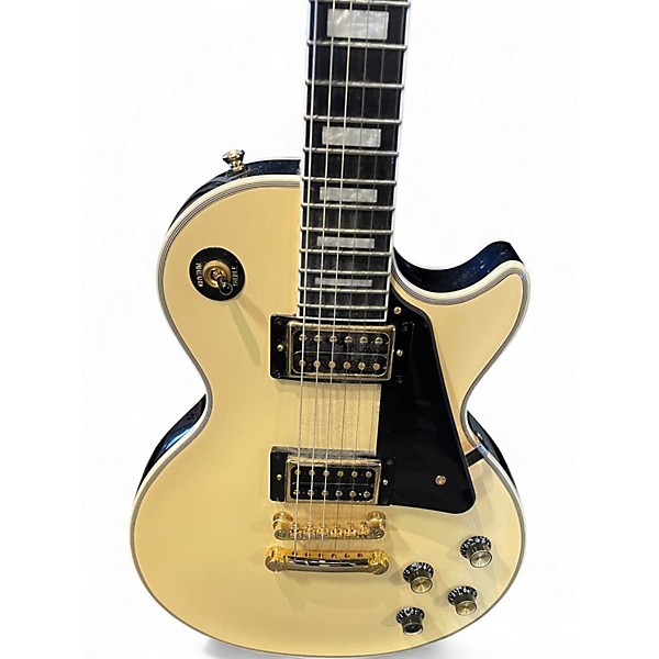 Used Epiphone Les Paul Custom Antique Ivory Solid Body Electric Guitar