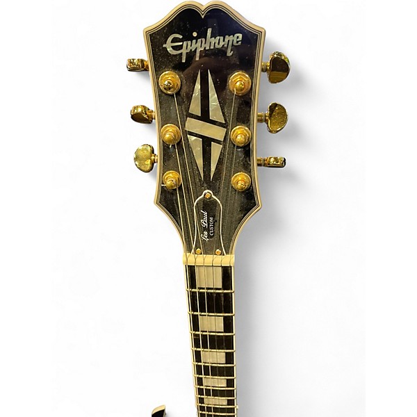 Used Epiphone Les Paul Custom Antique Ivory Solid Body Electric Guitar