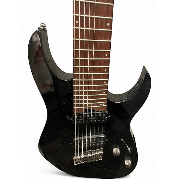 Used Ibanez RGMS8 Black Solid Body Electric Guitar