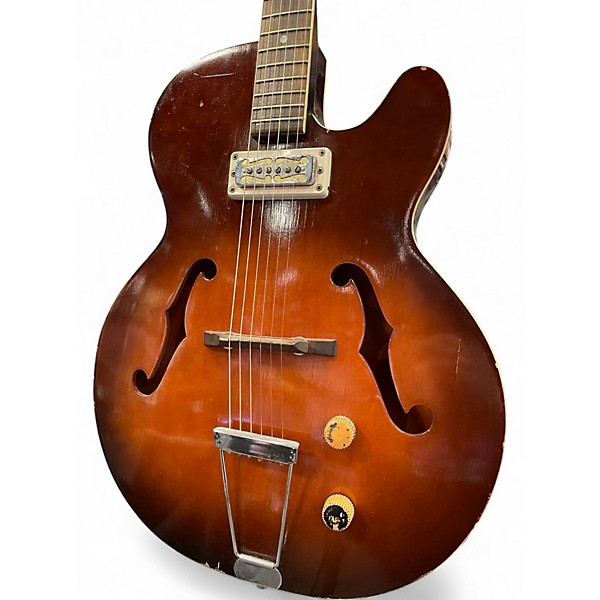 Used 1960s Barclay ROCKET Vintage Natural Acoustic Electric Guitar