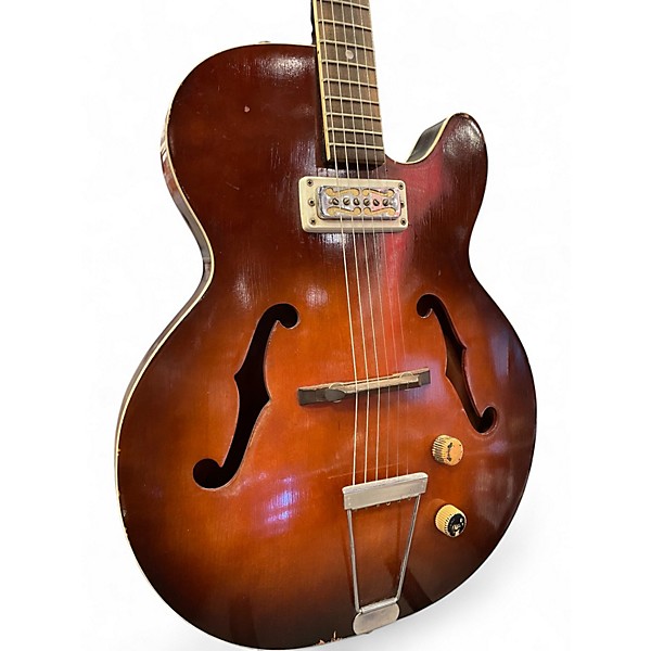 Used 1960s Barclay ROCKET Vintage Natural Acoustic Electric Guitar