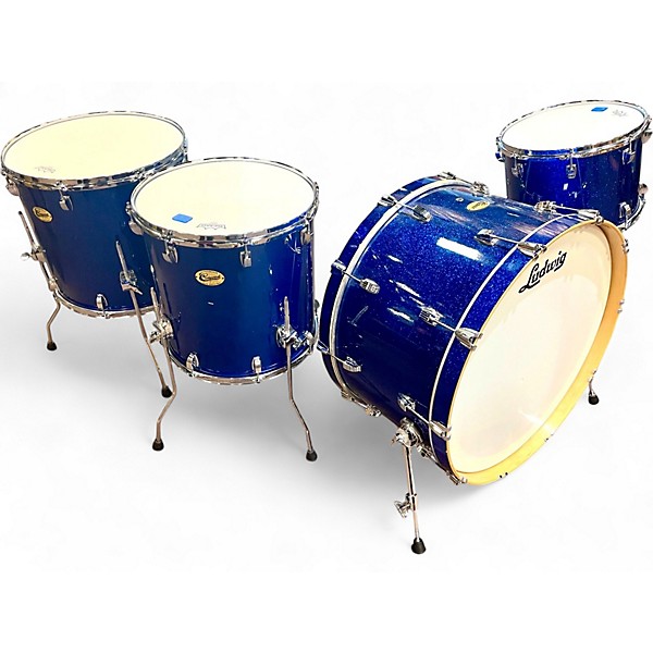 Used Ludwig 5 Piece Centennial BLUE SPARKLE Drum Kit