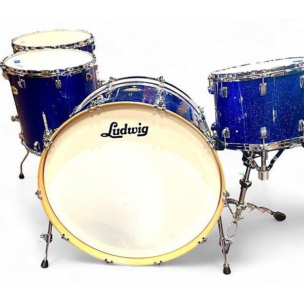 Used Ludwig 5 Piece Centennial BLUE SPARKLE Drum Kit